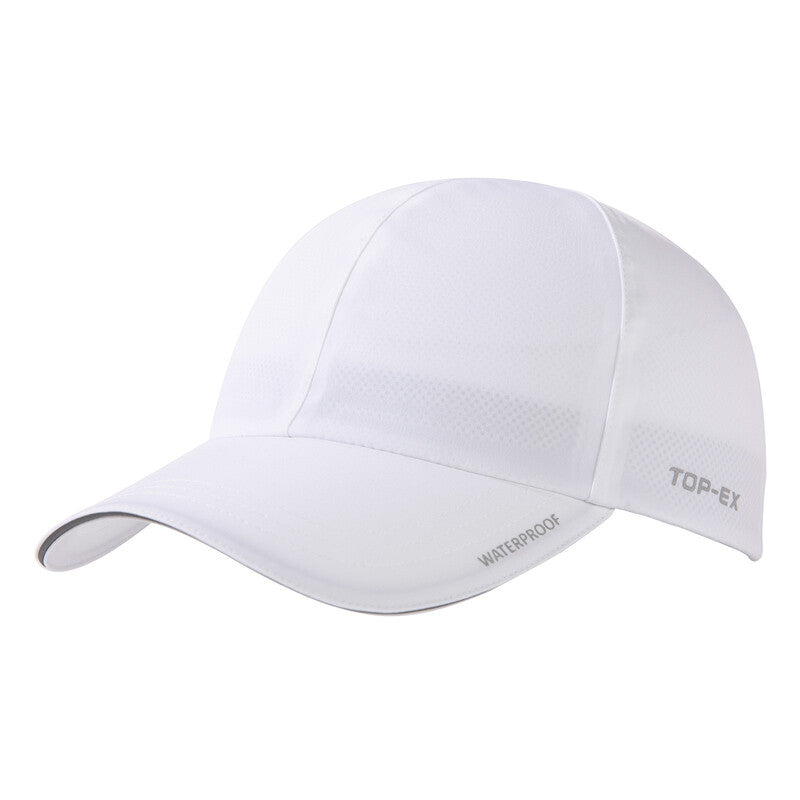 TOP-EX Waterproof All Weather Performance Running Cap Unstructured Baseball Hat Urban Storm M/L White MegaBDM