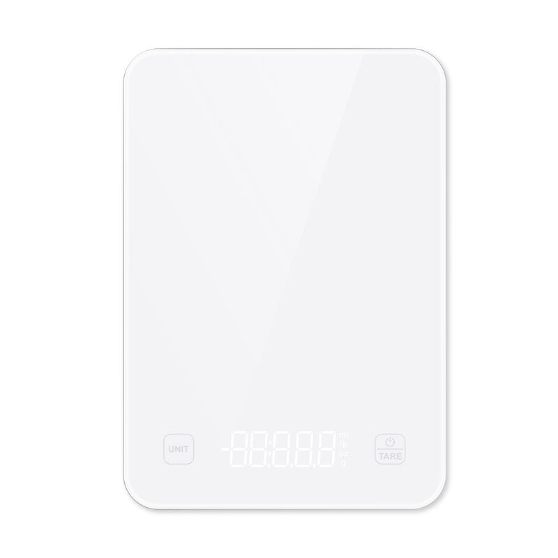 Unique Bluetooth Kitchen Scale, 10 kg Capacity, 1 g Precision, Multi-Unit Support, Tempered Glass, App Integration,White MegaBDM