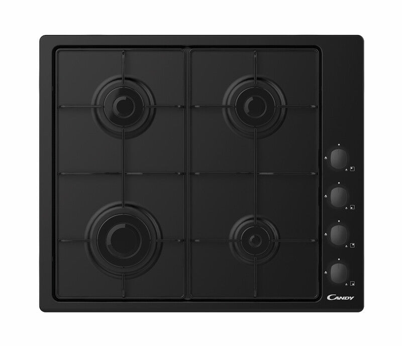 CANDY CHW6LBB 60cm 4 Burner Gas Hob, Black MegaBDM