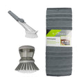 JVL Sesha Dish Drying Mat & Soap Dispensing Dish Brush Kitchen Bundle MegaBDM