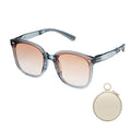 Beneunder FD421, Oversized Foldable Sunglasses, UV400 & Anti-Glare Lenses, Lightweight Blush Frame for Driving/Travel, Light Gray MegaBDM
