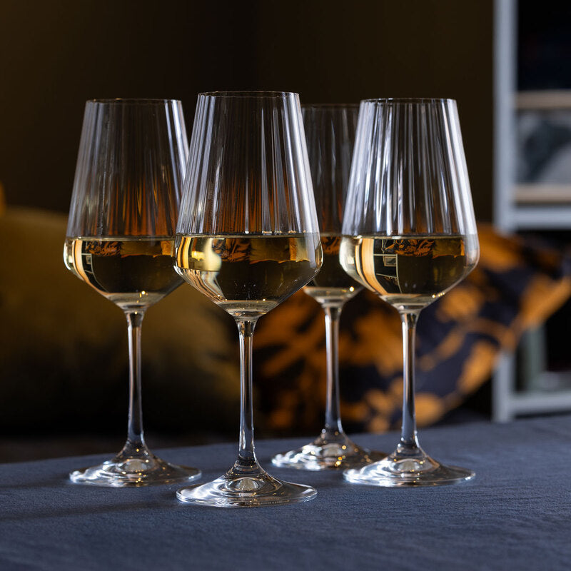 DARTINGTON Crystal Cheers Optic White Wine Glass, Set of 4 MegaBDM