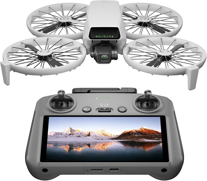 DJI Flip with RC 2 Screen Remote Controller, Follow Me Drone with 4K UHD Camera for Adults, Under 249g, 3-Axis Gimbal Stabilisation, 13km Video Transmission, Palm Takeoff, 31-Min Flight Time MegaBDM