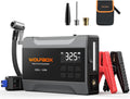 WOLFBOX 2000A Jump Starter with Air Compressor, 37Wh Car Battery Jumper Starter Portable (up to 5L Gas Engine) with 150PSI Tire Inflator, 12V Jump Box with Jumper Cables, Boost, LED Light MegaBDM