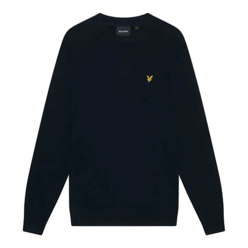 Lyle & Scott Cotton Merino Crew Neck Jumper - Dark Navy MegaBDM