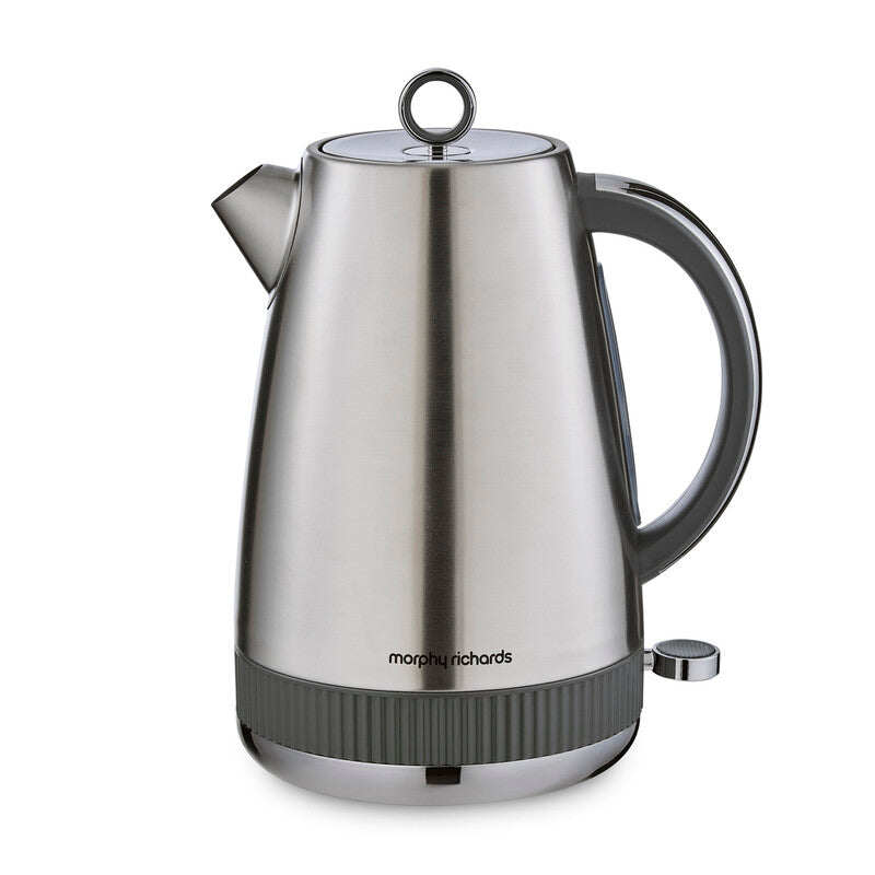 Morphy Richards Mexborough Jug Kettle, 1.7L, Grey & Stainless Steel, 102902 MegaBDM