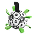Blinkit Pet Interactive Soccer Toy, Lightweight High Elastic Design, Wear-Resistant and Bite-Resistant Woven Structure, Recirculating Inflatable Portable Storage, Suitable for All Dog Breeds Interactive Play - 18cm MegaBDM