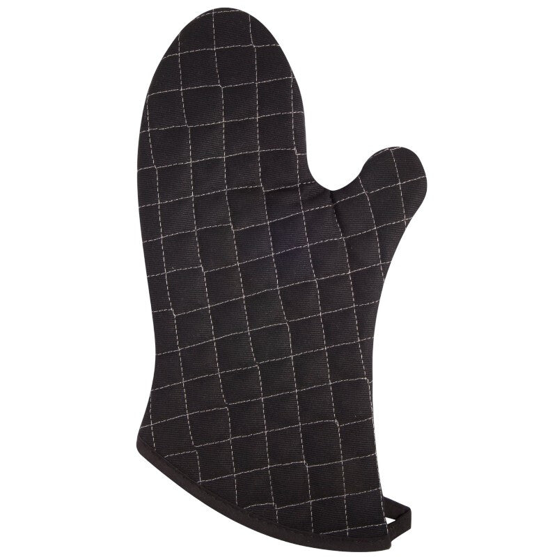 Dexam Single Oven Glove Love Colour 100% Cotton Black MegaBDM