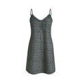 IZURIA round-neck olive green leopard-print suspender dress M MegaBDM