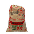 Festive 70Cm Natural Linen Sack-Special Delivery Stamp MegaBDM