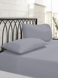 NightComfort Fitted Sheet Non Iron Polycotton Deep Fit 35cm Cool Grey Single MegaBDM