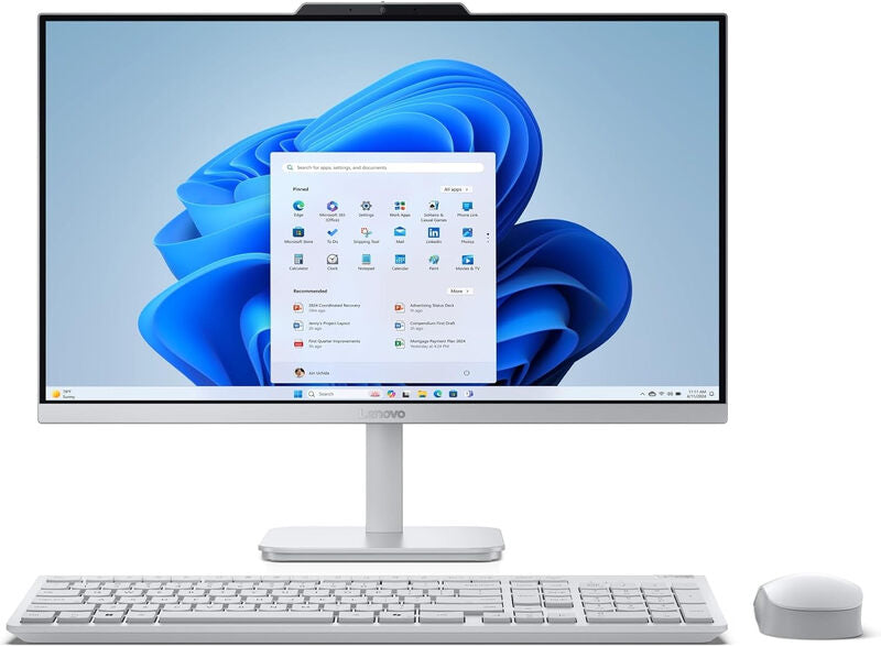 Lenovo All-In-One PC A100, 23.8", Intel N100, 8GB RAM, 512GB SSD, Grey, F0J6000KUK MegaBDM
