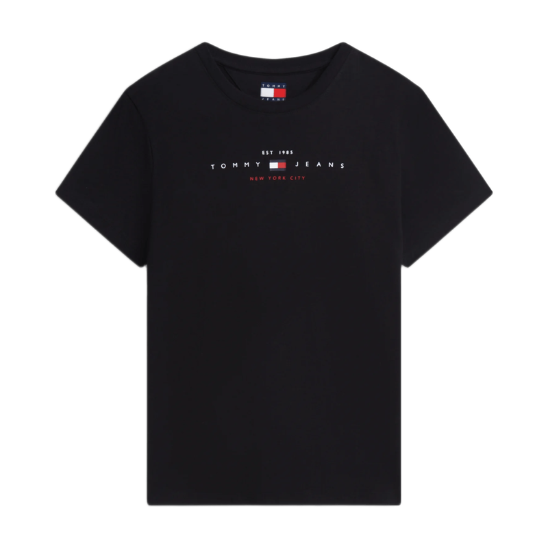 Tommy Hilfiger Jeans Women Logo Lightweight T-Shirt - Black MegaBDM