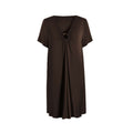 IZURIA v-neck coffee short sleeved dress L MegaBDM