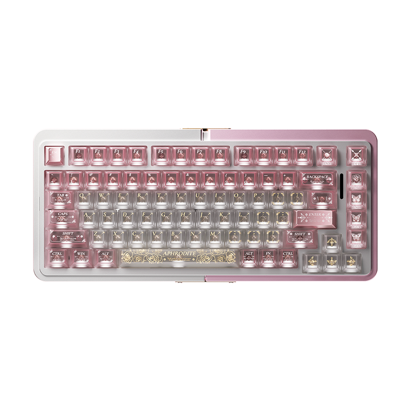 Royalaxe E75 Oracle Switch Silver-Pink Magnetic Keyboard | 75% Layout | Aluminum Alloy Frame | RT Precision 0.001mm | Type-C Interface | Esports Gaming Dedicated Keyboard MegaBDM