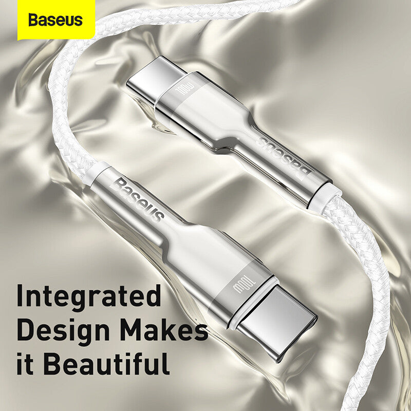 Baseus Cafule Series Metal Data Cable Type-C to Type-C 100W 2m White MegaBDM