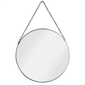 Croydex Mirror Round Chain Hung Black D:38.2cm MegaBDM