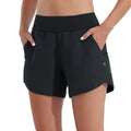 Willit Women's Swim Board Shorts UPF 50+ High Waisted Swimming Shorts with Liner Pockets 5" Black Size 36 MegaBDM
