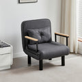 mcc direct 4 in 1 Folding Single Sofa Bed Convertible Lounge Sleeper Chair with Adjustable Backrest and 1 Tufted Cushion, Sleeper Recliner Armchair for Living Room, Bedroom, Guest Room (Grey) MegaBDM