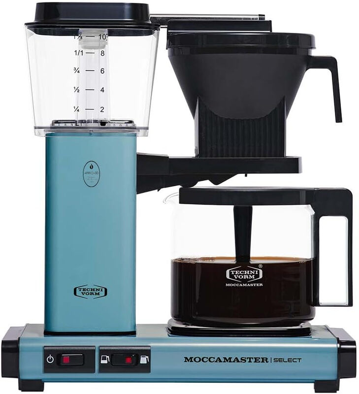 Moccamaster KBG Select, Best Filter Coffee Machine, Handmade in the Netherlands, Retro Design, 1.25 Litres, Pastel Blue - 53806 MegaBDM