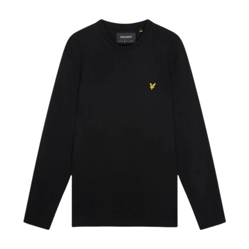 Lyle & Scott Long Sleeve Cotton T-Shirt - Jet Black MegaBDM