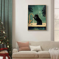 JU7CER 5D Full Round Drill Diamond Painting Kit - Black Cat Kitchen Theme | Adult Crystal Art | Home Wall Decor & Gift 12×16 Inches (30×40cm) MegaBDM