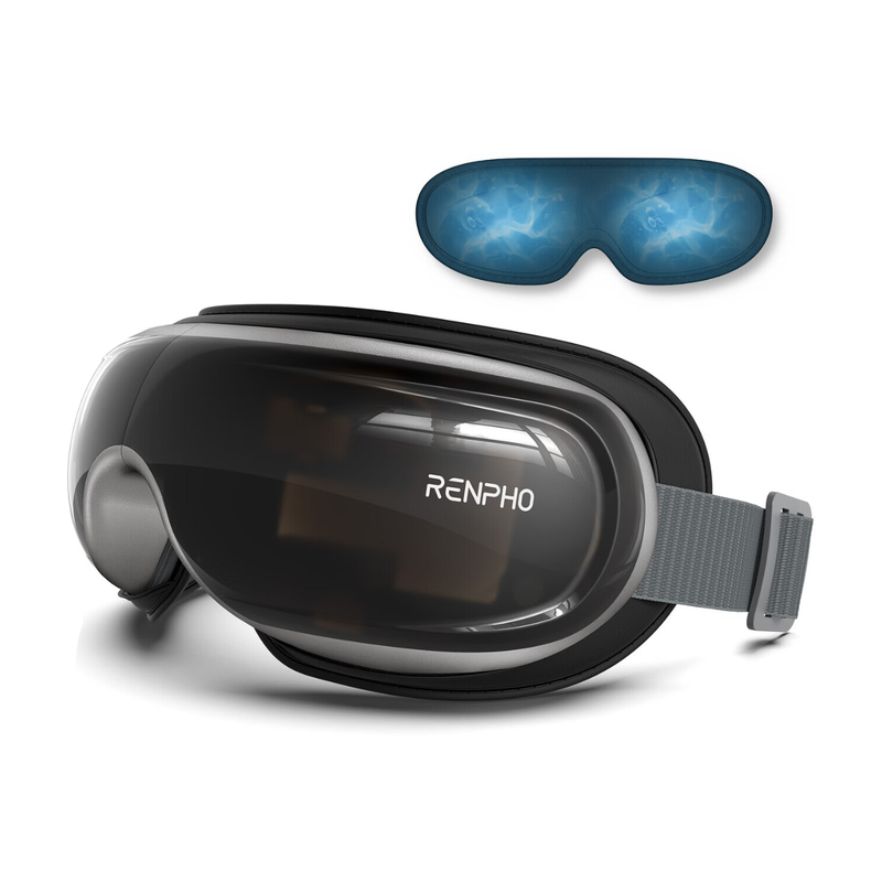 RENPHO Eyeris 3 Eye Massager, 3 Massage Modes, Warming&Cooling, Smart Voice Control, Bluetooth Music, 180° Foldable, Black MegaBDM