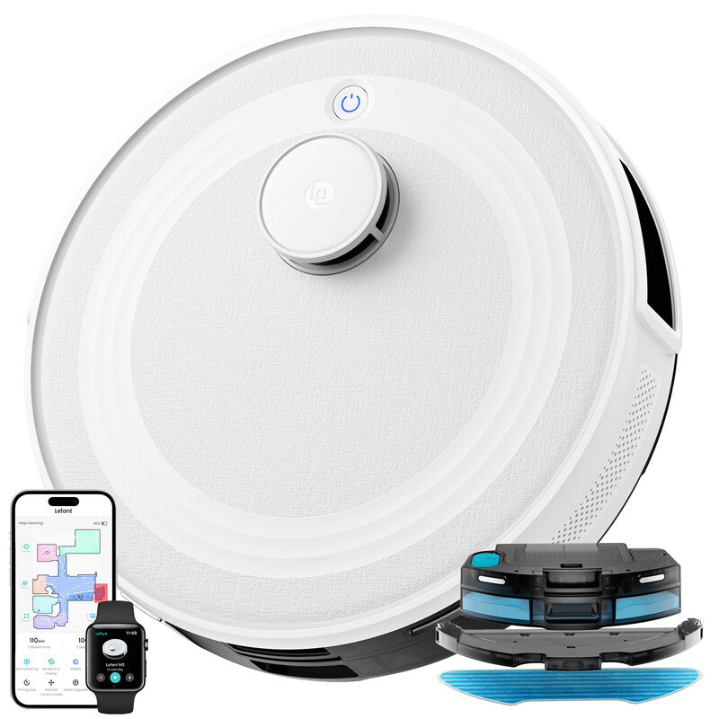Lefant M2 Robot Vacuum Cleaner with Mapping, 5500Pa Suction, Laser Navigation, PSD Avoidance Technology, 240 Minute Autonomy, APP Control/Alexa/WiFi MegaBDM