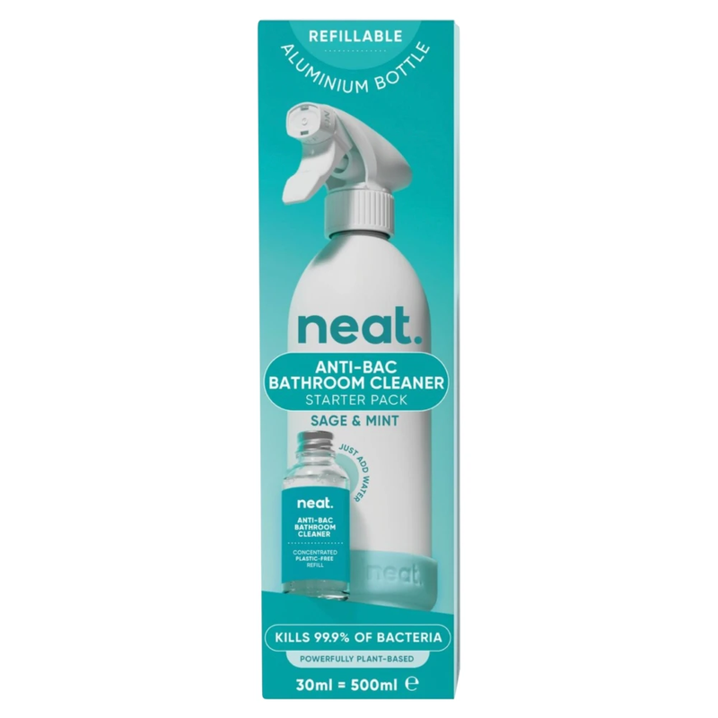 Neat AntiBac Bathroom Cleaner Refill Starter Pack Sage & Mint 30ml-Makes 500ml MegaBDM
