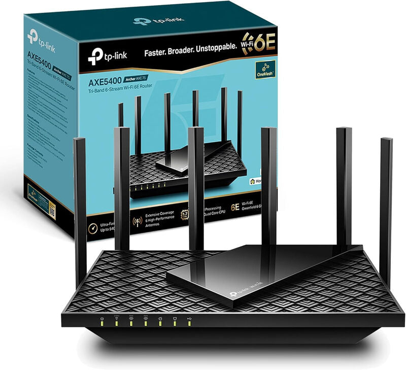 TP-Link Archer AXE75 AX5400 Tri-Band Wi-Fi 6E Router MegaBDM
