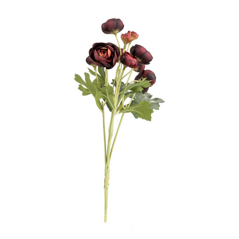 Candlelight Artificial Camelia Flower Stem Burgundy 38cm MegaBDM