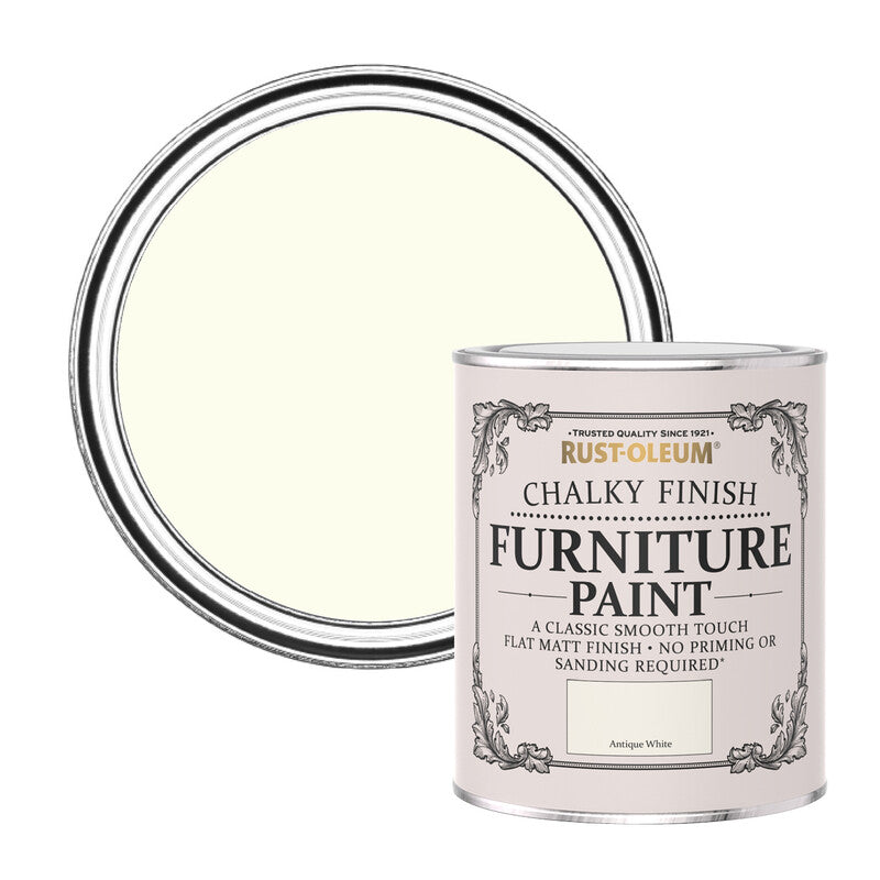 Rust-Oleum Chalky Furniture Paint Antique White 750Ml MegaBDM