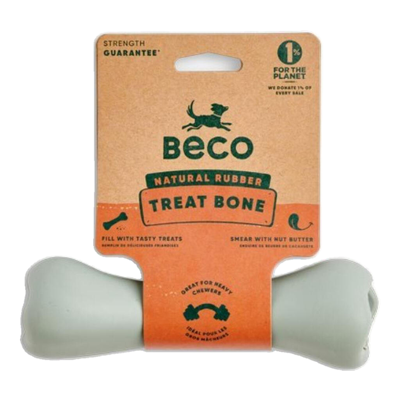 Beco Natural Rubber Chew Bone Green MegaBDM
