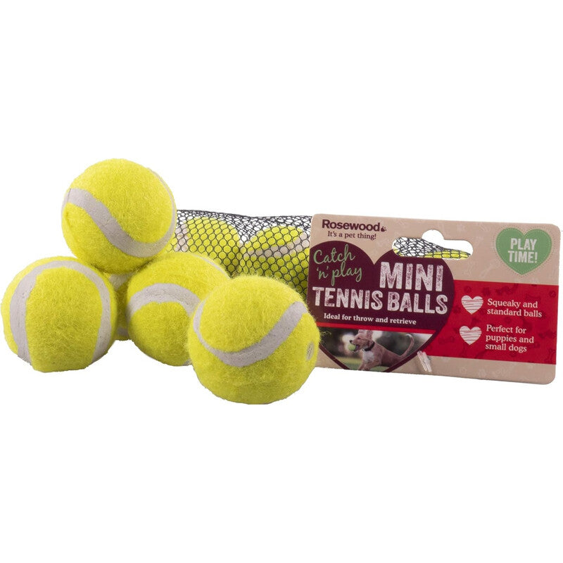 Rosewood Assorted Mini Tennis Balls for Dogs Pack of 5 MegaBDM