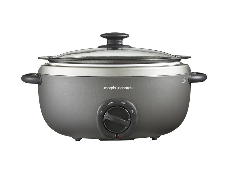 Morphy Richards 461022 Sear & Stew Titanium Oval Slow Cooker 6.5L MegaBDM