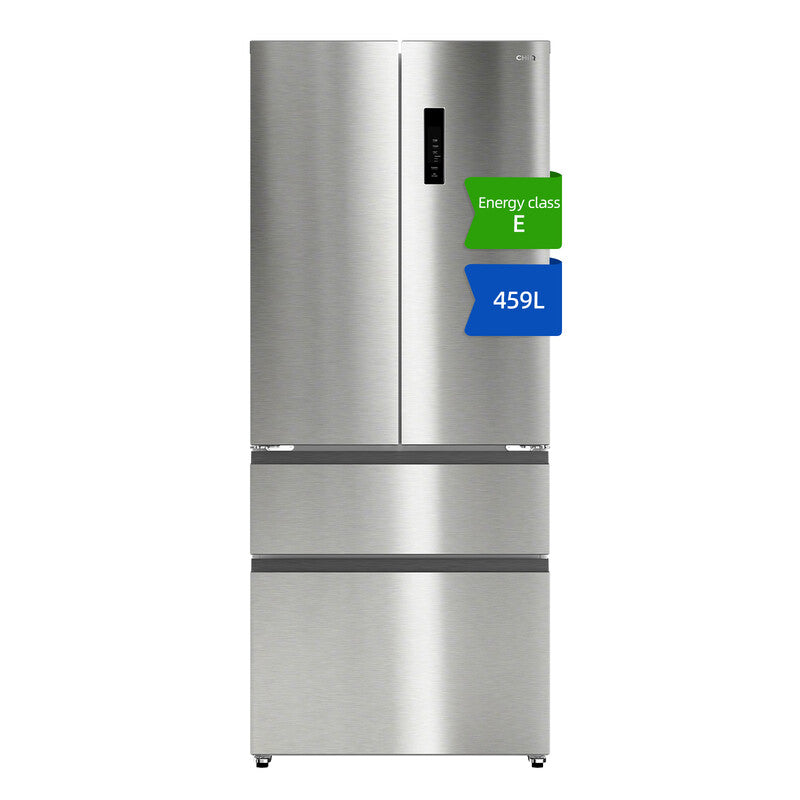 CHiQ JKR461WSSE KITFit Pro 4-Door 459L French Door Fridge Freezer - Total No Frost - Premium Stainless Steel - E Rated MegaBDM