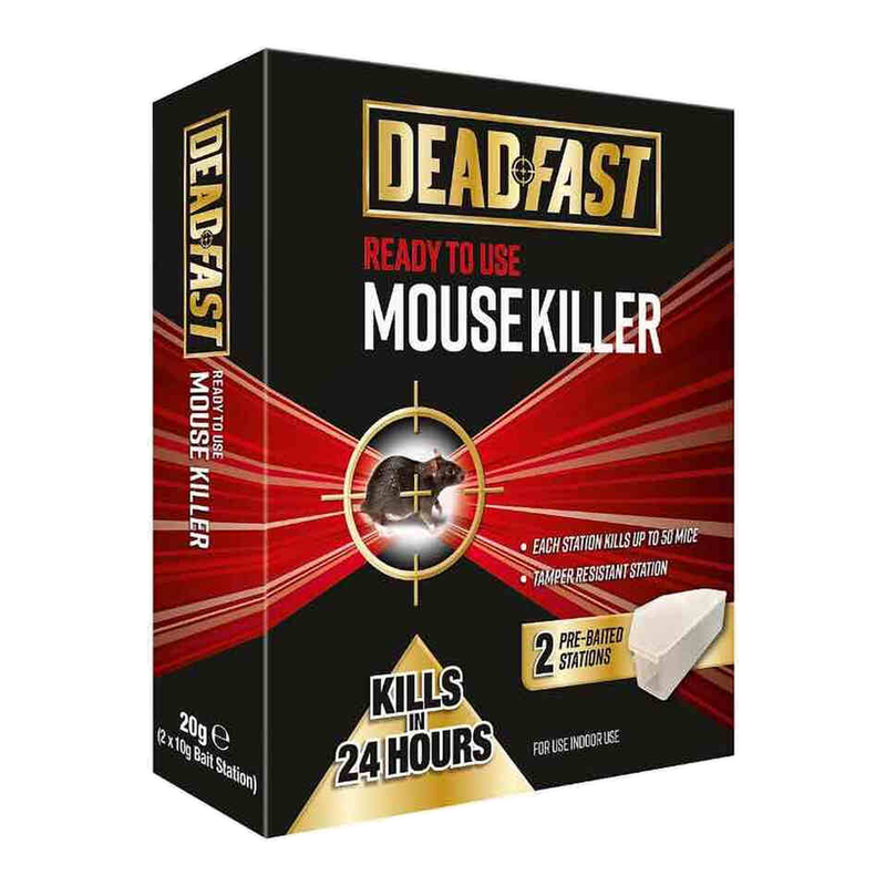 Deadfast Mouse Killer Bait Station Twin Pack 2x10g MegaBDM