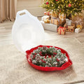 Strata Christmas Wreath Storage Box Clear/Red MegaBDM