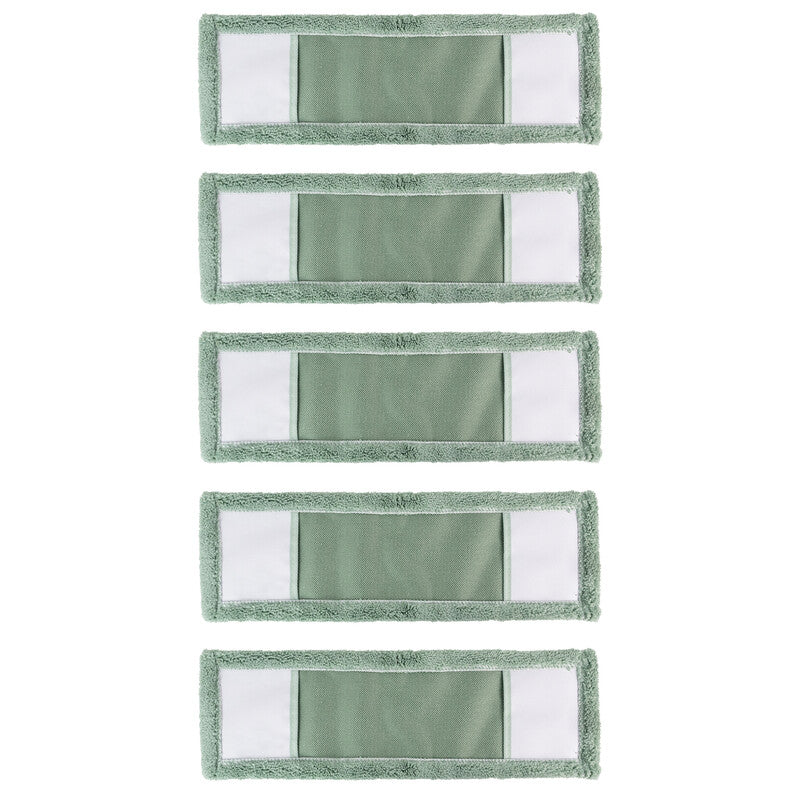 JVL Green Microfibre Mop Replacement Pads, Pack of 5 MegaBDM