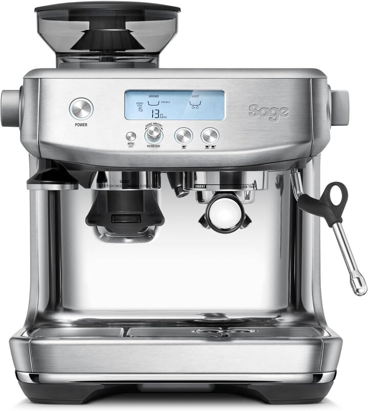 Sage the Barista Pro Espresso Machine, Manual Bean to Cup Coffee Machine, 30 Grind Setting, Professional Steam Wand, Brushed Stainless Steel - SES878BSS4GEU1 MegaBDM