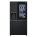 LG InstaView™ GSGV81EPLD American Style Smart Fridge Freezer Non Plumbed Ice & Water Dispenser - Matte Black - D Rated MegaBDM