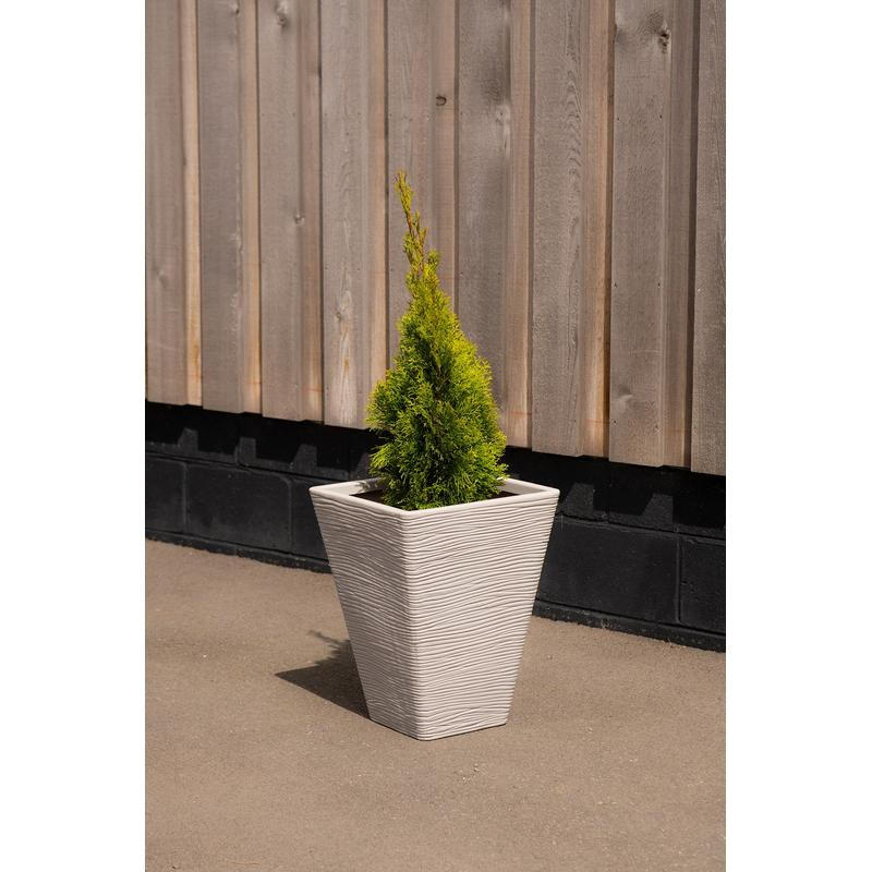 Strata Amalfi planter square tapered large W:40 m x H:52 cm stone MegaBDM