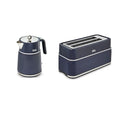 Morphy Richards Signature Matt Jug Kettle and 4-Slice Long Slot Toaster Bundle, 1.5L, Cordless,Variable Browning Control, Midnight Blue (Navy) - 100703, 245703 MegaBDM