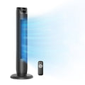 PELONIS 75° Oscillating Tower Fan with Remote, 6m Long Distance & 5 Speeds & 4 Modes (Auto/Normal/Natural/Sleep), 15h Timer, 39dB Quiet Cooling for Bedroom/Home/Office, Powered by Midea MegaBDM