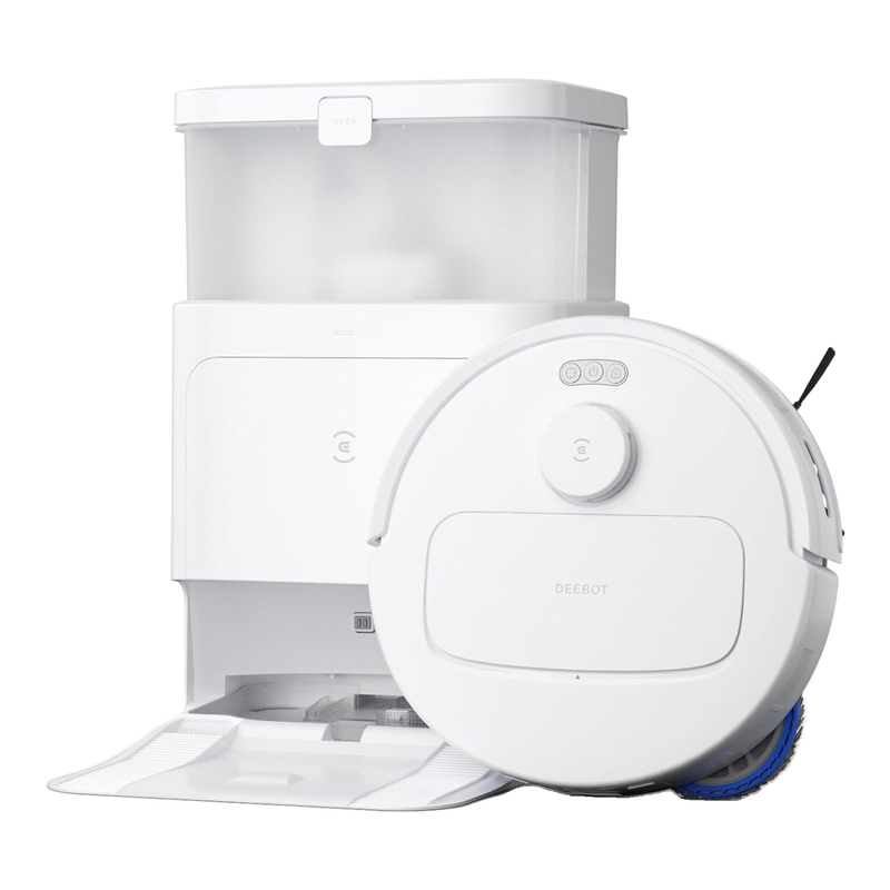 ECOVACS DEEBOT N30 PRO OMNI Robot Vacuum and Mop - 10,000Pa Suction, TruEdge Adaptive Edge Mopping, ZeroTangle 2.0 Technology,60℃ Hot Water Mop Washing, Hot Air-Drying, Self-Emptying, Auto-lift Mopping MegaBDM