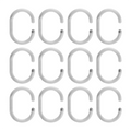 Croydex Shower Curtain Rings C Type Clear 12pcs MegaBDM
