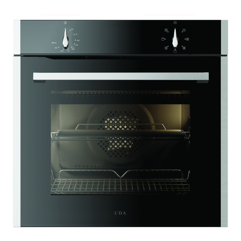 CDA SL100SS Built-In Fan Oven, 77L Single Rotary Control, Stainless Steel MegaBDM