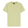 BOSS Cotton-Jersey T-Shirt with Large Logo Print - Medium Beige MegaBDM