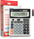M&G Desk Calculator 12 Digit Extra Large LCD Display Calculators with Check & Correct, Dual Solar Power and Battery, Multi-Functional Financial Office Business Calculator with Big Buttons MegaBDM