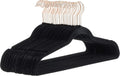 ANQI Velvet, Non-Slip Suit Clothes Hangers, Black/Rose Gold - Pack of 30 MegaBDM